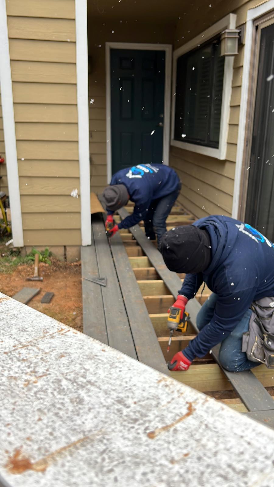 Exterior siding replacement on a Northern Virginia condo