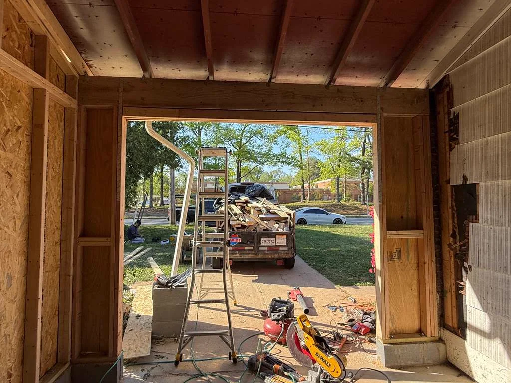 Garage and addition construction in Northern Virginia