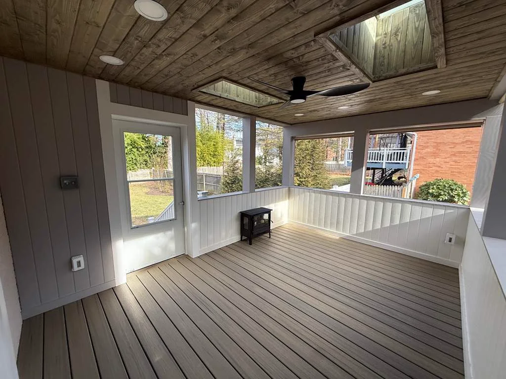 Sunrooms project completed by OSSA Contracting Group in Northern Virginia